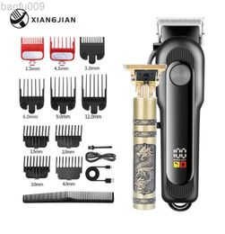 2022 NEW Electric Hair Clipper Man LCD Shaver Trimmer For Men Barber Professional Beard Rechargeable Hair Cutting Machine Set L2203407168