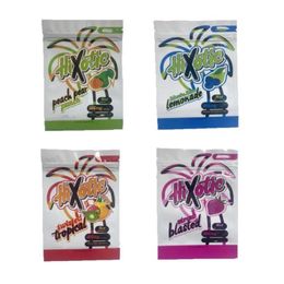 wholesale 3 side sealed seal HiXotic mylar bags blazin blue lemonade peach pear punch packaging bag straw blasted pack Osngp Hdpef