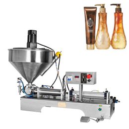 Commercial piston pneumatic single head foot control filling machine stainless steel heating stir type filling machine