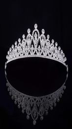 Silver Bridal Tiara Crown Vintage Bride wedding tiaras and crowns for women Headdress Simple Stylish Female Hair Accessories8102437