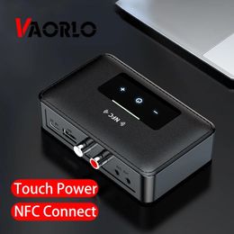 Connectors Vaorlo Nfc Bluetooth Receiver Transmitter Wireless Adapter 2 in 1 Touch Power for Tv Headphone Stereo Music with 3.5mm Aux