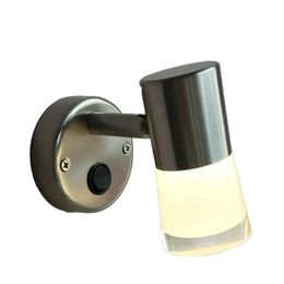 Lamps Topoch Swivel Wall Lamps Rotating Head Acrylic Aluminium Housing Polished Chrome Brushed Nickel 3W DC12/24V Compact Neat for Cars B