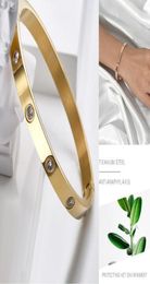 2021 New style silver rose 18k gold 316L stainless steel screw bangle bracelet with screwdriver and original dust bag screws never3593023