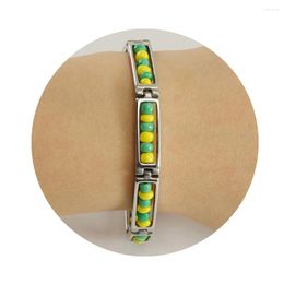 Bangle Fashion Multicolor Bead Bracelet Femme Stainless Steel Ladies Wedding Rainbow Colorful Bangles For Women Christmas Gift
