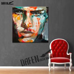 Paintings Angry Man Wall Art 100% Hand Painted Oil Painting On Canvas Palette Knife Figure Pop Art Home Decoration