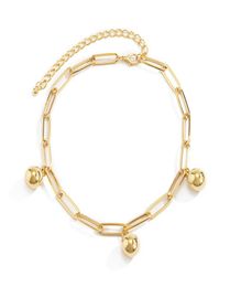 Chains Summer Trend Punk Simple Metal CCB Ball Female Short Necklace Single Layer Gold Chain Clavicle For Women Jewelry Gift7658999
