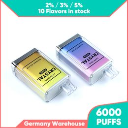 HAPP Bar Box Crystal Vape 6000 7000 Puffs Vaper Disposable E-Cigarettes Mesh Coil 2% E-liquid einweg vapes 1500mAh battery desechables eu