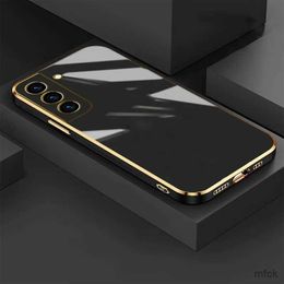 Cell Phone Cases Luxury Square Plating Phone Case for S23 Ultra S21 S20 Note 20 10 Plus A24 A34 A54 Soft Silicone Cover