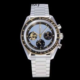 Omegawatch mens quality The highest watch manually wound timing movement Apollo 11 Supermaster debut sapphire mirror exquisite beautiful luxury