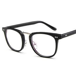 Fashion Square Glasses Frame Men 2022 High Quality Prescription Eye Optical rivet eyeGlasses frame retro Women Spectacle Eyewear250q