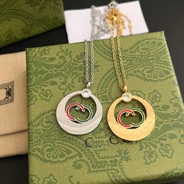 Classic Designer Pendant Necklace Luxury Love Jewellery Stainless Steel Gold Plated Gift Necklace Correct Brand Logo Long Chain Box Packaging