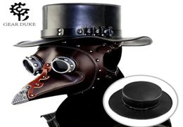 Berets Leather Top Hat President Traditional Fedoras Women Men Magician Steampunk Cosplay Party Caps Dropshiping 3Size 13CM5113691