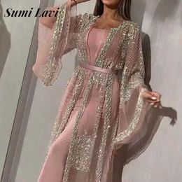 Elegant women's sparkling long sleeved retro French evening dress sexy women's mesh patchwork party dress 231226