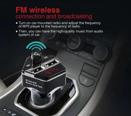 Kit Latest 3 in1 ST06 Bluetooth Car Kit Audio MP3 Music Player Handsfree Set LCD Display Support TF Card FM Transmitter USB Car charge