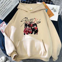 Fashion Stray Kids Korean Style KPOP Rap Music Men Hoodies Cool Cartoon Graffiti Stage Photos Fans Streetwear Swestshirts Women