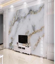 Modern minimalist golden marble wallpapers background wall 3d murals wallpaper for living room 3d Customised wallpaper8663602