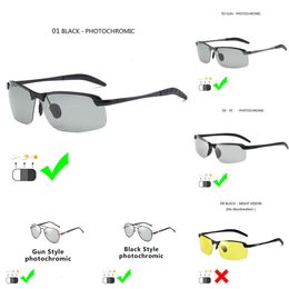 Car Upgrade Photochromic Sunglasses Men Polarised Driving Chameleon Glasses Male Change Colour Sun Glasses Day Night Vision Driver's Eyewear