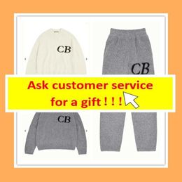 cole buxton knit Classic Scrawled Slogan Jacquard Cole Buxton Knitted Sweater Men Women Best Quality Crewneck CB Sweatshirts Pullovers Blue x9