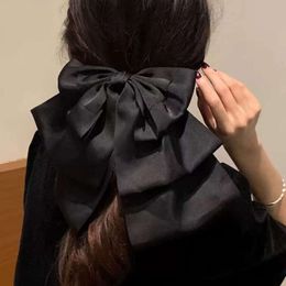 French Black Large Bow Top Hair Clip Cute Princess Claw Clip Womens Designer Hair Clips Claws Classic Letters Barrettes For Women Hair Accessories Gift Party