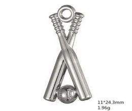 2021 Gold Silver Colour Baseball or Softball Stick Ball Pendant Sports Charms Other Customised jewelry4346156
