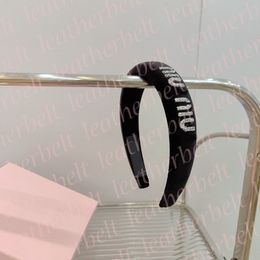 Shiny Letter Hair Band Women Designer Sponge Headbands Luxury Rhinestone Black Hair Hoop Girl Sport Yoga Headbands