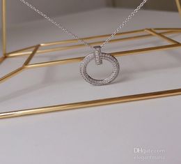 pendant necklace gold filled jewelry Choker double row diamond hardware Designer Jewelry Locket Bangle watches Women couple fashio2738053