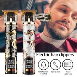 Electric Hair Clipper Professional USB Cordless Beard Trimmer Haircut Grooming Kit Cutting Machine 231225