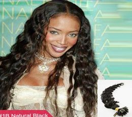 100s Brazilian Deep Wave Hair Remy Human Fusion Keratin Hair Nail U Tip Pre Bonded Capsules Hair Extension7744787