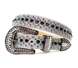 Belts Cowgirl Cowboy Crystal Rhinestones Fashion Luxury Strap Diamond Studded Belt For Women Men Wide Buckle Jeans6332337