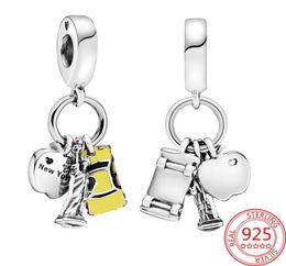 925 Sterling Silver Dangle Charm Car Travel New York Statue Of Liberty Beads Bead Fit Charms Bracelet DIY Jewelry Accessories4018165