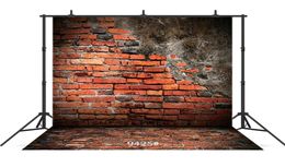 Vinyl portrait pography background vintage grunge brick wall floor for baby shower new born children portrait backdrop po sh1871867