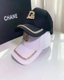 M standard hat lady spring summer baseball cap casual Korean version with rhinestone sun block street hippleletter logo8592989