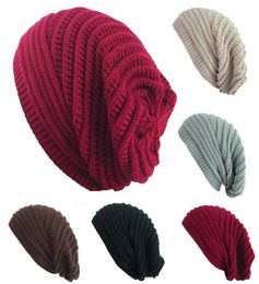 Winter Men Women Hats Rasta Knitted Beanies for Ladies New Hip Hop Cap Striped Ski Bonnet Homme6483757