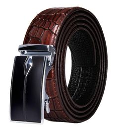 Belts High Quality Crocodile Pattern Genuine Leather Belt Designer Alloy Automatic Buckle For Men Luxury Gift Box Set DiBanGuBelts7616207