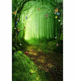 Fairy Tale Forest Pographic Studio Booth Background Trees Mushrooms Colourful Butterflies Kids Children Pography Backdrop Fan2401626