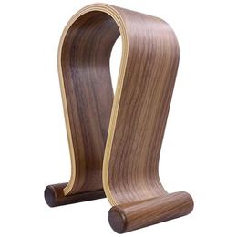 Accessories Wooden Headset Holder Universal Earphone Hanger Holder for Gaming Headsets DJ Studio Headphones Desktop Headphone Rack