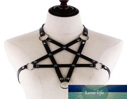 KMVEXO Sexy Harajaku Anime Statement Leather Body Harness Necklace for Women Men Gothic Body Bra Summer Boho Party Jewelry Gift2337086