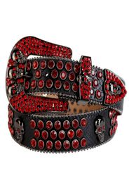 Western Cowboy Bling Bling Colorful ovski Crystal rhinestone Belt Skull Conchos Studded Belt Three Removable Buckle for Women and Men5069966