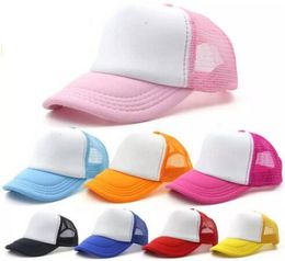 Kids Trucker Cap Blank Snap Back Trucker Mesh Hats Children Plain Baseball Caps Summer Snapbacks Caps Blank Trucker Hats Snapback 5556866