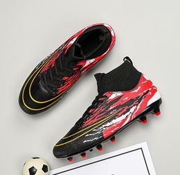 New Men Soccer Shoes Light Football Boots High Ankle Sneakers Indoor Sports Hot-selling High-quality Training Match Unisex Turf