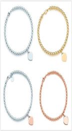100 925 Sterling Silver Tag Love Original Classic Heartshaped Rosegold Bead Bracelet Women Jewellery Personality255B3346822