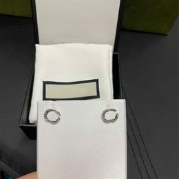 Fashion Stud Earrings For Women Small Silver Earring Designers Jewellery Luxury Letters G Studs Hoops Ornaments Necklaces With Box 2247r