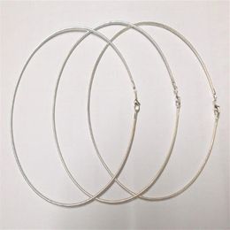 10pcs lot Silver Plated Chokers Necklace Cord Wire For DIY Craft Jewellery Gift 18inch W20239m