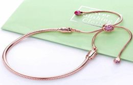 Handseil-Armbänder aus 18 Karat Roségold für Frauen mit verstellbarer Größe, Hochzeitsgeschenk, Schmuck, Gold- und Silberarmband mit Originalverpackung 2285250