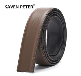 Belt Without Buckle For Men Leather Belt High Quality Male No Buckle Belts For Jeans Wide 34 CM Suit For Reversible Buckle 2103104022229