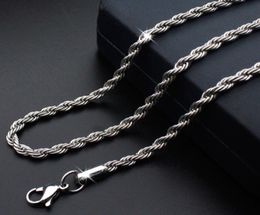Titanium Steel Rope ed Chains Necklace Stainless Steel Jewelry Accessories for Men Women6251992