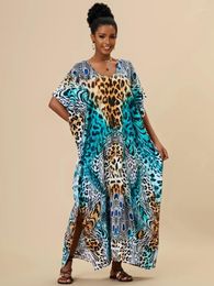 Women's Swimwear Beach Dresses Africa Printed Kaftans For Women Plus Size Robe Swimsuit Cover Up Bathing Suits Holiday Beachwear Drop