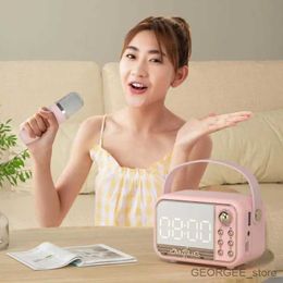 Mini Speakers 2023 New Creative Bluetooth Sound With Display Home HIFI Sound Quality Desktop USB Mini Clock Plastic Sound System