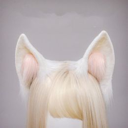 Kawaii Women Girls Halloween Simulation Bunny Ears Headband Cosplay Anime Plush Fox Animal Ear KC Lolita Hair Accessories2715