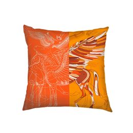 Autumn and Winter Nordic Orange Ins Style Pillow Cover Modern Minimalist Bedroom Throw Pillowcase Car Cushion Backrest